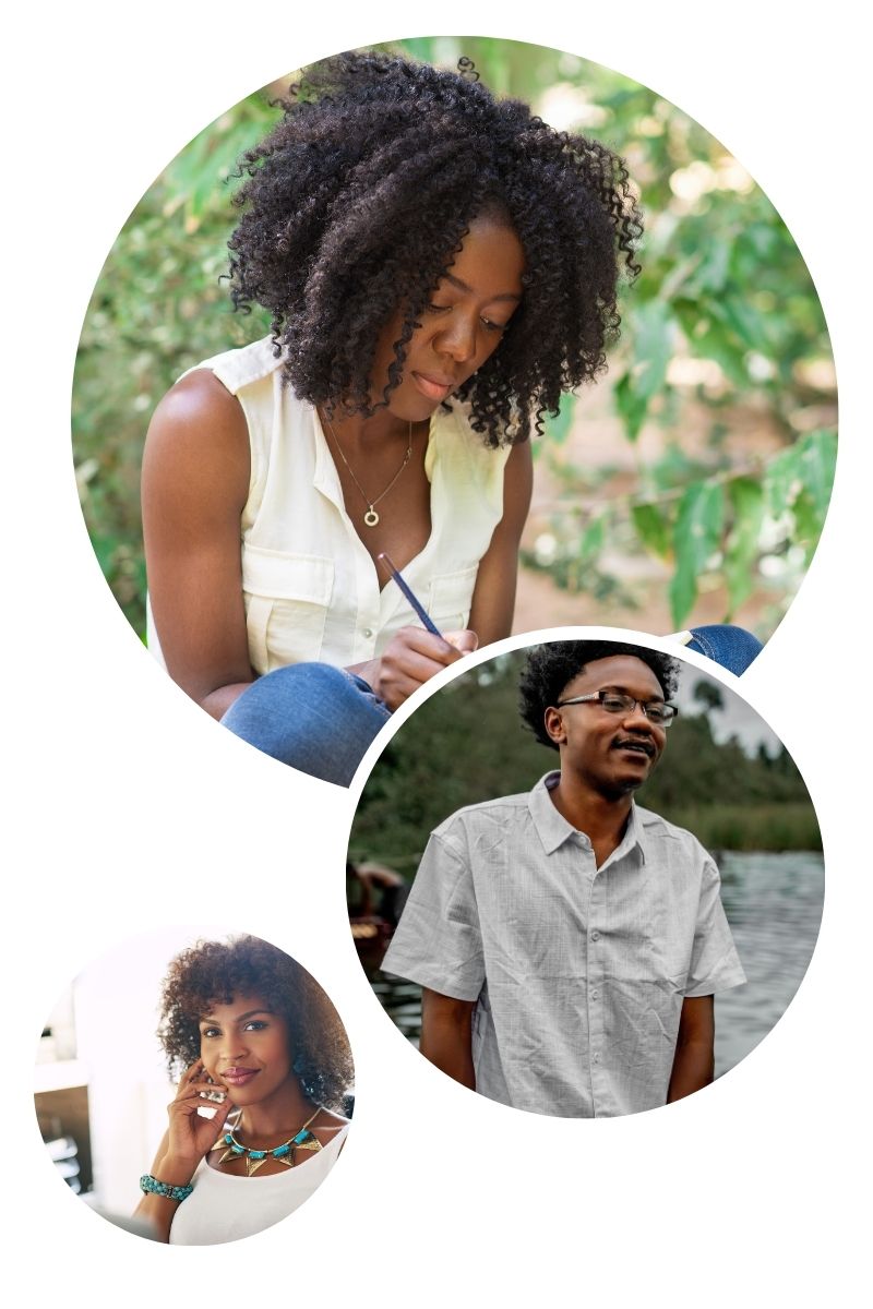 Woman at home with a cup and a smiling man speaks by phone for young adult counseling at Isaiah Counseling & Wellness in Charlotte, NC
